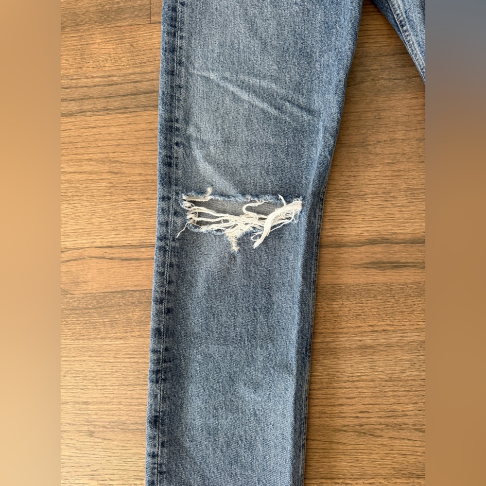 Agolde 90's Pinch Waist High Rise Distressed Jeans-Size 28 - Picture 6 of 16